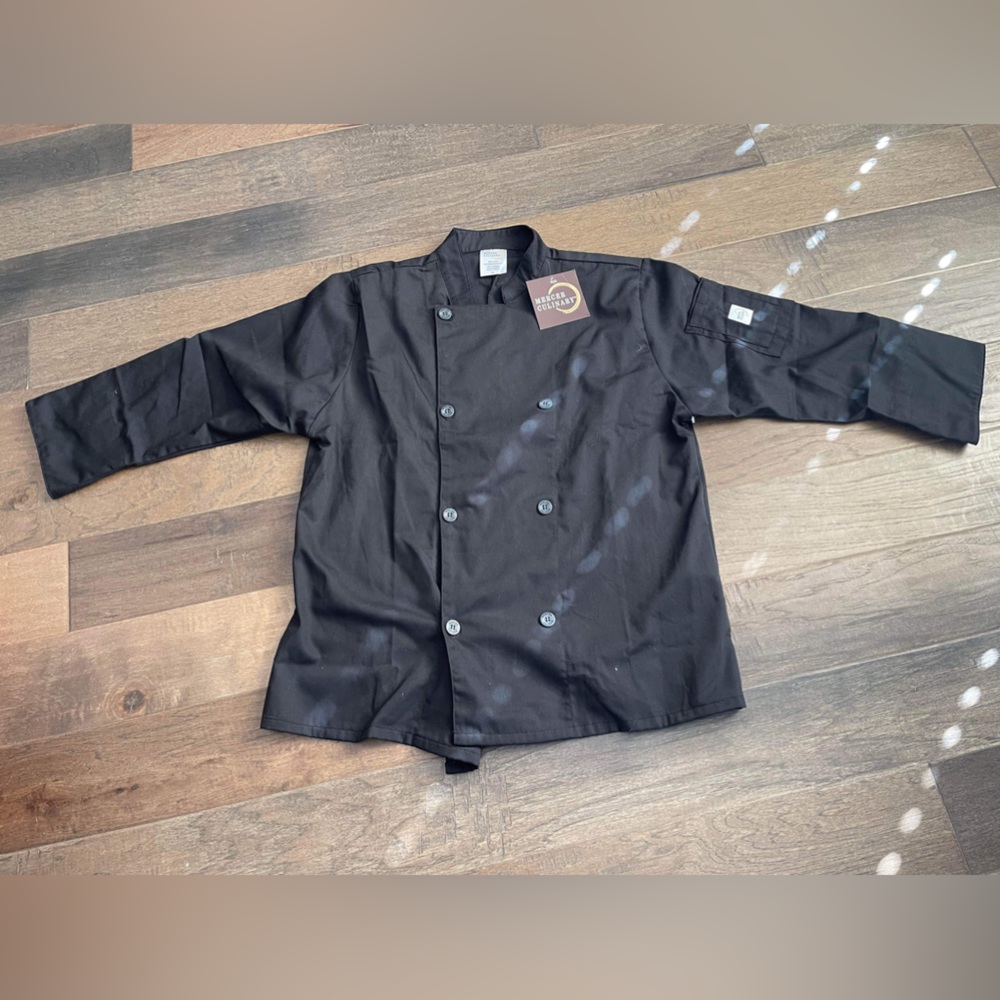 Mercer Culinary Cook 3/4 sleeve Jacket Size 1X Black